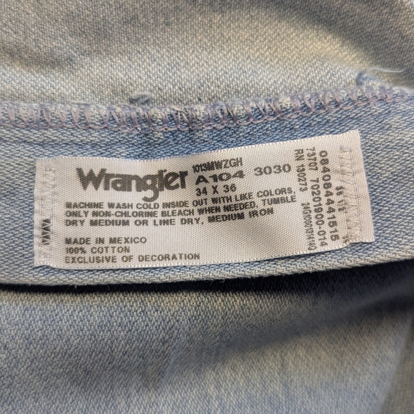 Wrangler Light Blue Men's Jeans - 34x36 - Picture 3 of 3